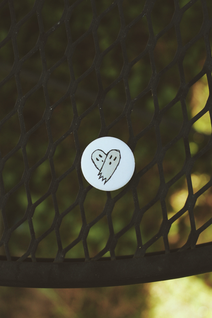 Ghost Heart (White) Pin