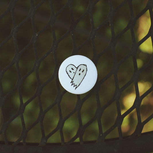 Ghost Heart (White) Pin